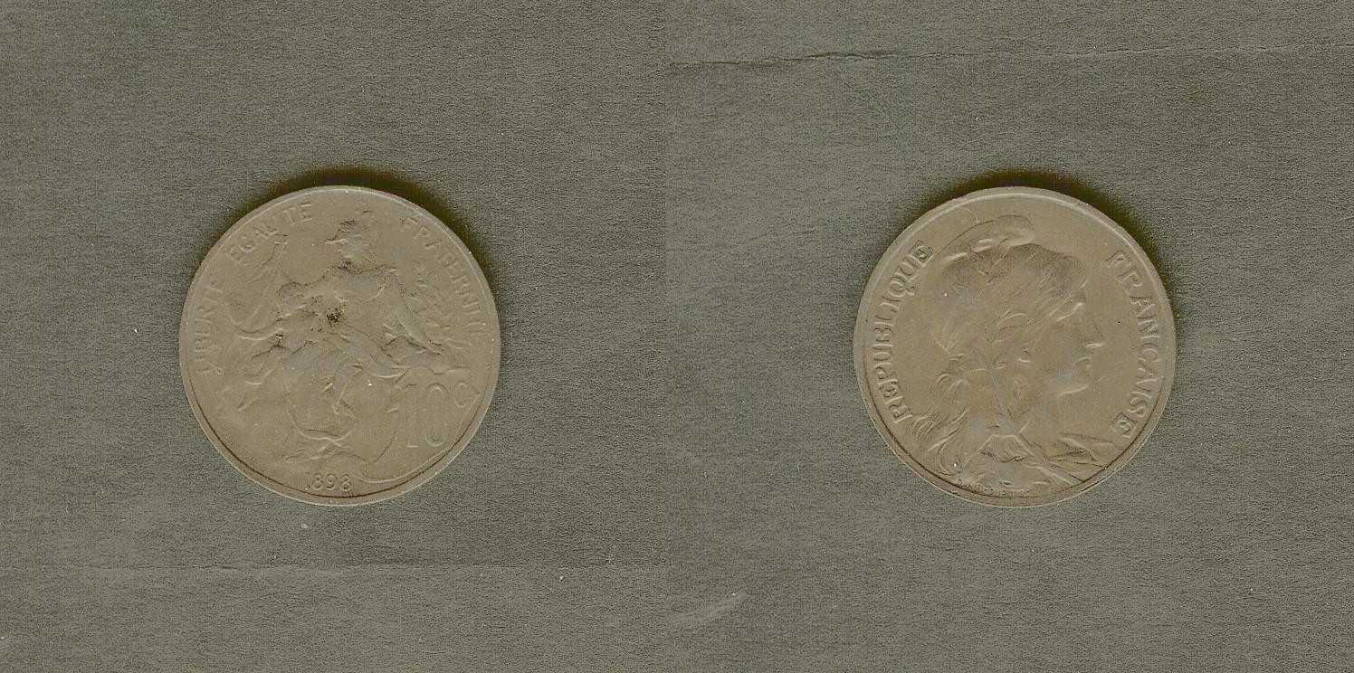10 centimes Dupuis 1898 gVF